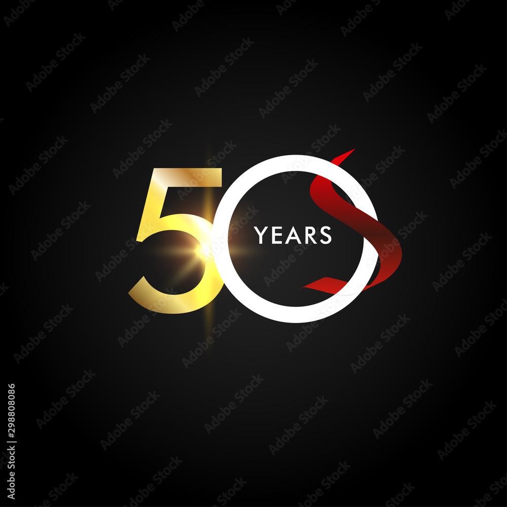 50 Years Anniversary Celebration Gold Vector Template Design Illustration 50 Years Anniversary Celebration Gold Vector Template Design Illustration