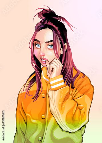 Portrait of a beautiful Hip Hop girl