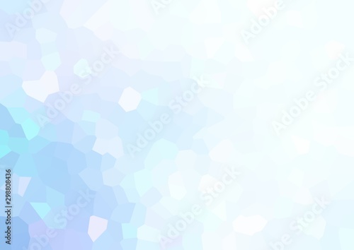 Clear blue geometric empty background. Glare decorative glass texture. Gleam mosaic abstract illustration. Winter polygon pattern.