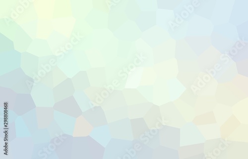 Stylish light geometric background. Hologram green blue yellow mosaic texture. Polygon pattern. Iridescent abstract image. Empty background.