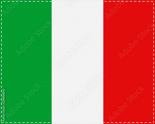 Fahne von Italien auf Gewebe