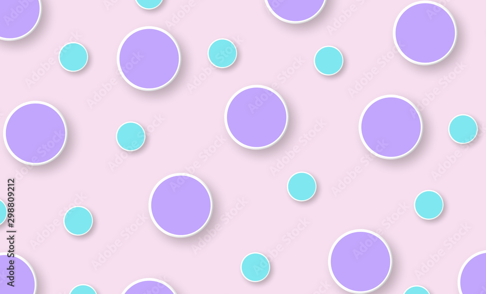Abstract kawaii Festival pattern Circle background. Soft gradient pastel. Concept for wedding card design or presentation