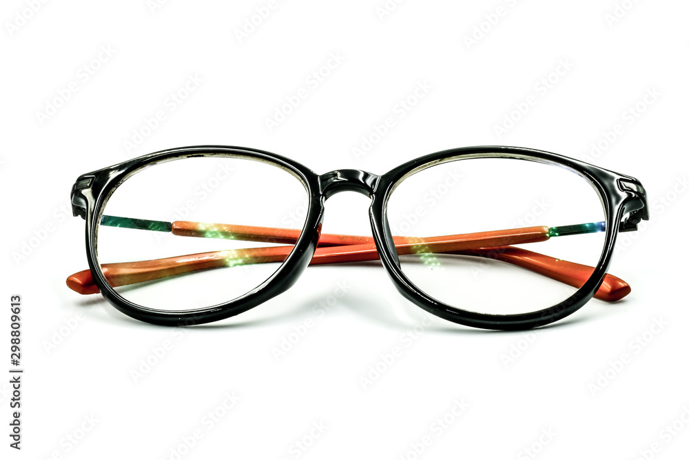 Fototapeta premium Round Glasses Women.Already used The image is sharp close.Is a good background.Suitable for use. 