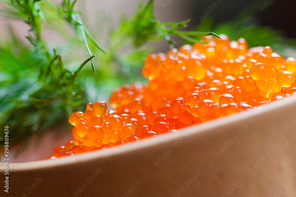 Red caviar close-up Red caviar close-up