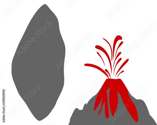Karte von Tonga mit Vulkan