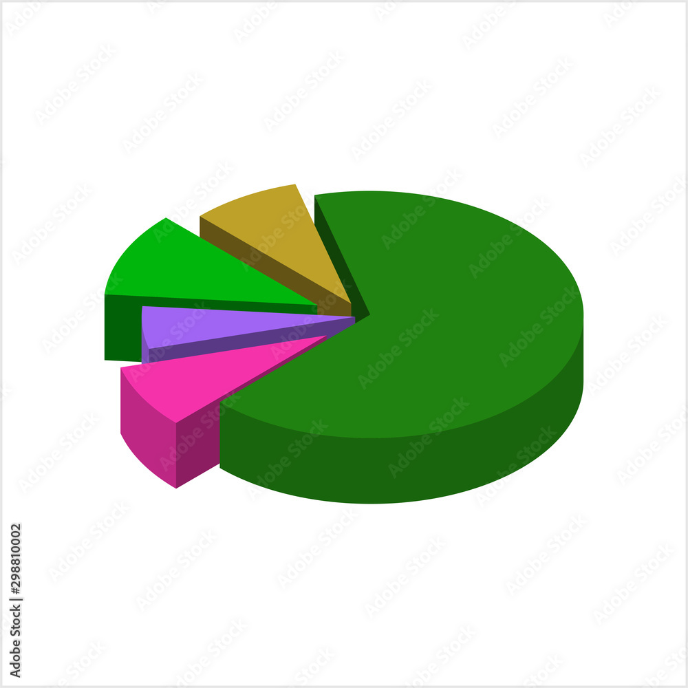 Obraz premium Pie Chart Icon Design Set