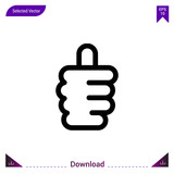 thumb-up icon vector . Best modern, simple, isolated, application ,motivation icons, logo, flat icon for website design or mobile applications, UI / UX design vector format