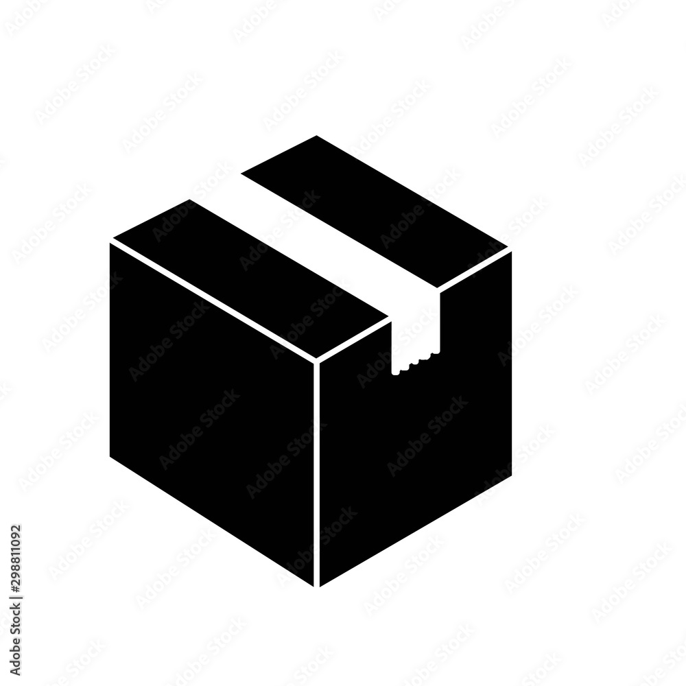 Box, Package, Parcel Isolated Flat Web Mobile Icon / Vector Sign Symbol Button Element Silhouette Box, Package, Parcel Isolated Flat Web Mobile Icon / Vector Sign Symbol Button Element Silhouette