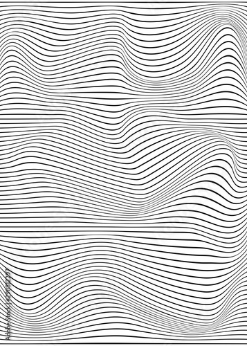 Black and white background. Optical illusion. Abstract geometric vector illustration for your design