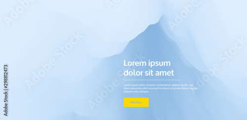 Website or mobile app landing page. Volcano eruption. Landscape with mountains. Abstract background. Vector illustration.