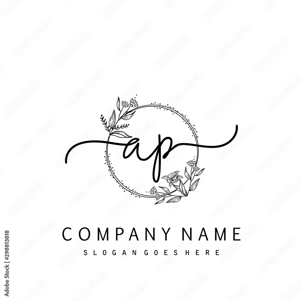 Initial Beauty Monogram Elegant Logo Design Handwriting Logo Initial  Signature Stock Vector by ©SATURDAYNIGHT_DESIGN_AND_BRANDING 372594654