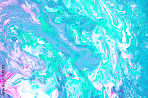 Acrylic paint . Abstract art background,fluid acrylic painting on canvas. Backdrop blue, pink, mint color for your design .