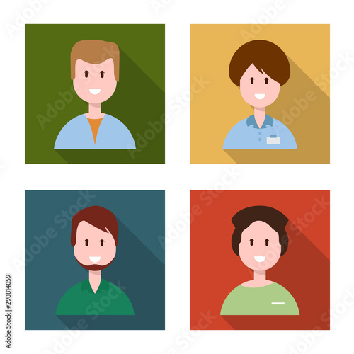 Isolated object of medical and clinic sign. Collection of medical and people stock vector illustration.