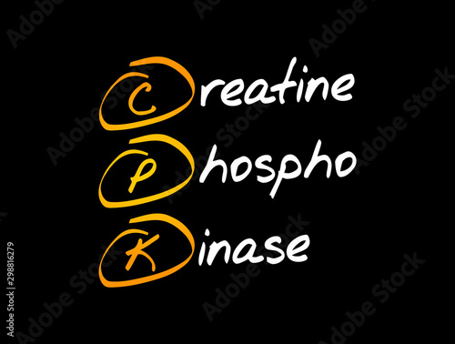 CPK - creatine phosphokinase acronym, concept background