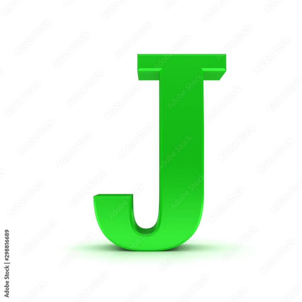 J letter green sign 3d sign alphabet J letter green sign 3d sign alphabet