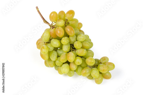 Sultana grape cluster on a white background