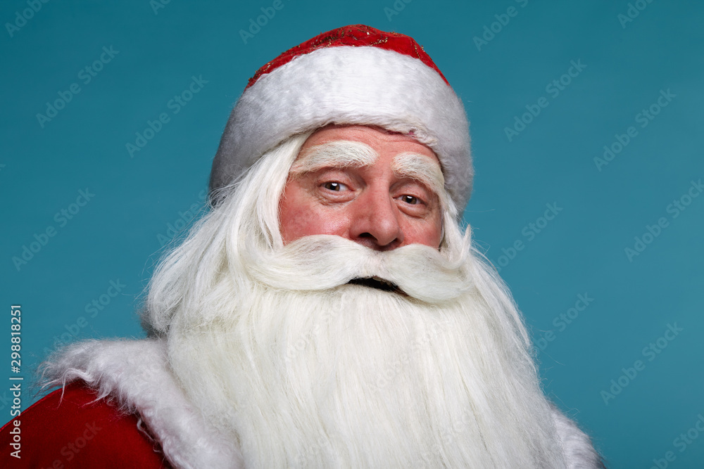 Close-up christmas face portrait of russiad Santa Claus Ded Moroz Close-up christmas face portrait of russiad Santa Claus Ded Moroz