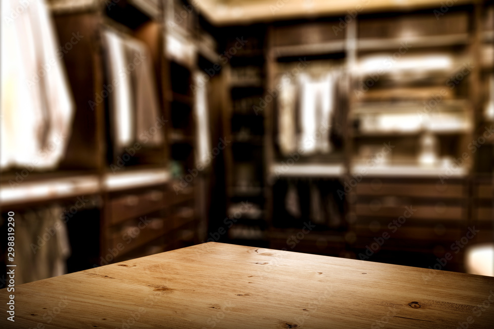 Table background of free space and home interior Table background of free space and home interior
