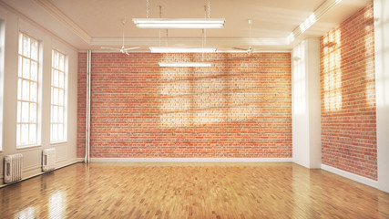 Acrylglasbilder Tanzschule Leeres Tanzstudio im modernen Design  © vipman4