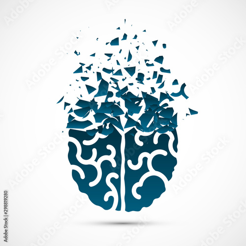 Brain explosion vector illustration