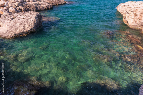 Colors and atmosphere of the Puglia sea. Italy.
