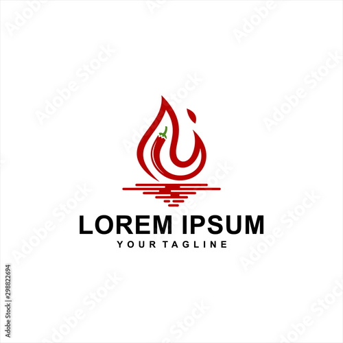 Extremely super hot red chili Vector