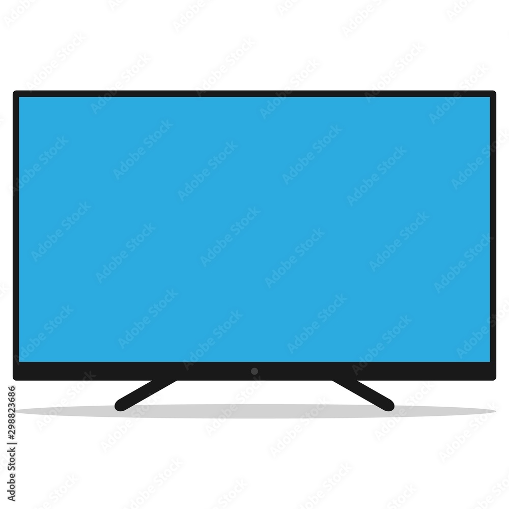 modern TV Screen or Television monitor with resolution ultra HD 4k and 16:9  aspect ratio widescreen display color flat style icon isolated on white  background Stock Vector | Adobe Stock