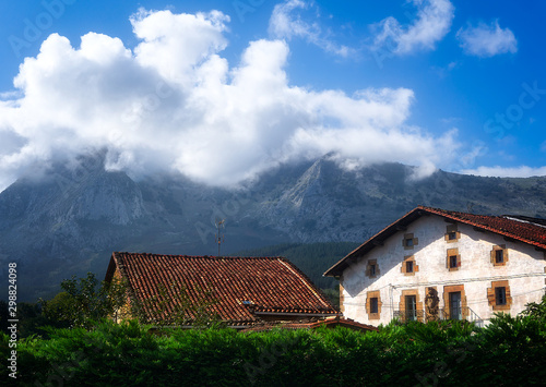 houses in Atxondo with view of Anboto mountain