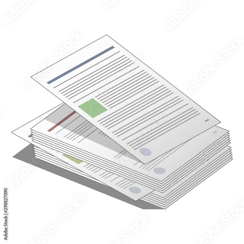 Stack of Documents or Agreements for business icon