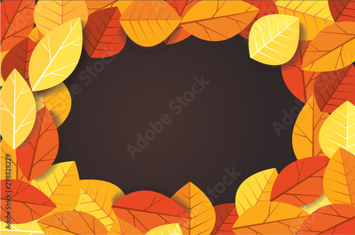 Autumn leaves background vector illustration EPS10