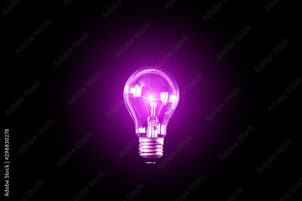 Lamp bulb on the black background. New idea concept. Lamp bulb on the black background. New idea concept.