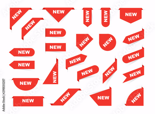 Collection Sale Tags. New signs. Isolated vector illustration.