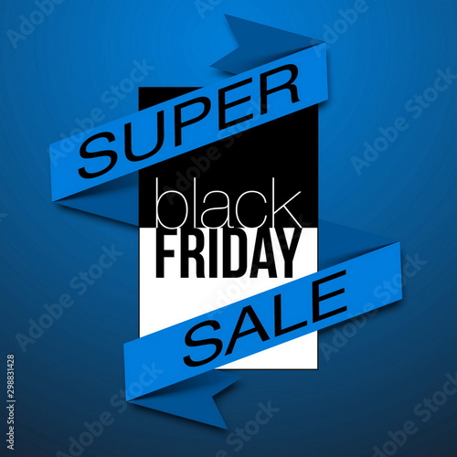 Sticker for mega-sale "Black Friday". Black Friday discount poster. Annual Christmas sales season. Big discounts in retail and online stores (up to 50%). Friday, November 29, 2019