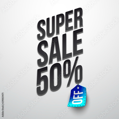 Sticker for mega-sale "Black Friday". Black Friday discount poster. Annual Christmas sales season. Big discounts in retail and online stores (up to 50%). Friday, November 29, 2019