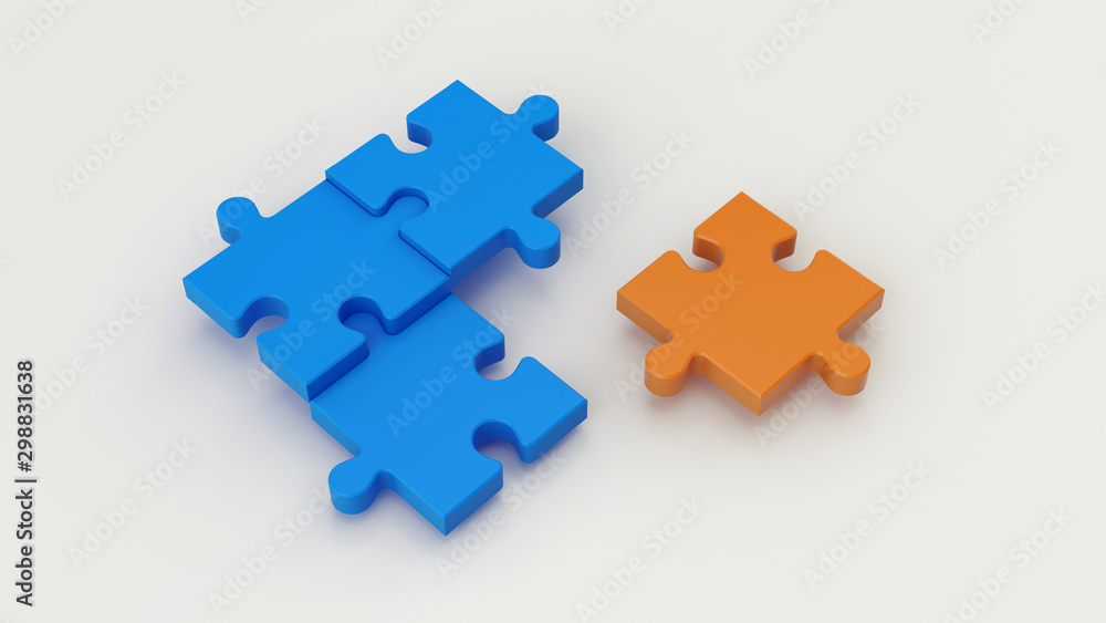Missing jigsaw puzzle pieces. Business concept. 3d rendering Missing jigsaw puzzle pieces. Business concept. 3d rendering