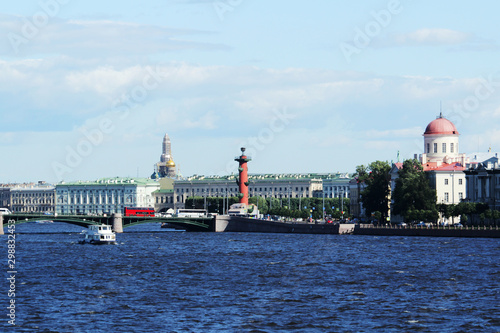 Panorama of Saint Petersburg including The Old Stock Exchange and Rostral Columns