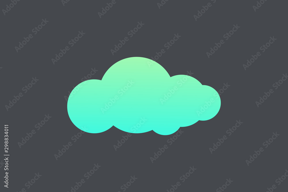 Green clouds illustration design. Minimalist and modern vector design suitable for community, business, and product brands Green clouds illustration design. Minimalist and modern vector design suitable for community, business, and product brands
