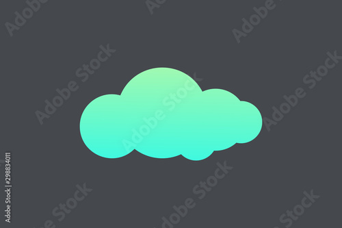 Green clouds illustration design. Minimalist and modern vector design suitable for community, business, and product brands