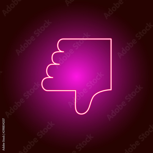 Like, arm vector icon. Element of simple icon for websites, web design, mobile app, info graphics. Pink color. Neon vector