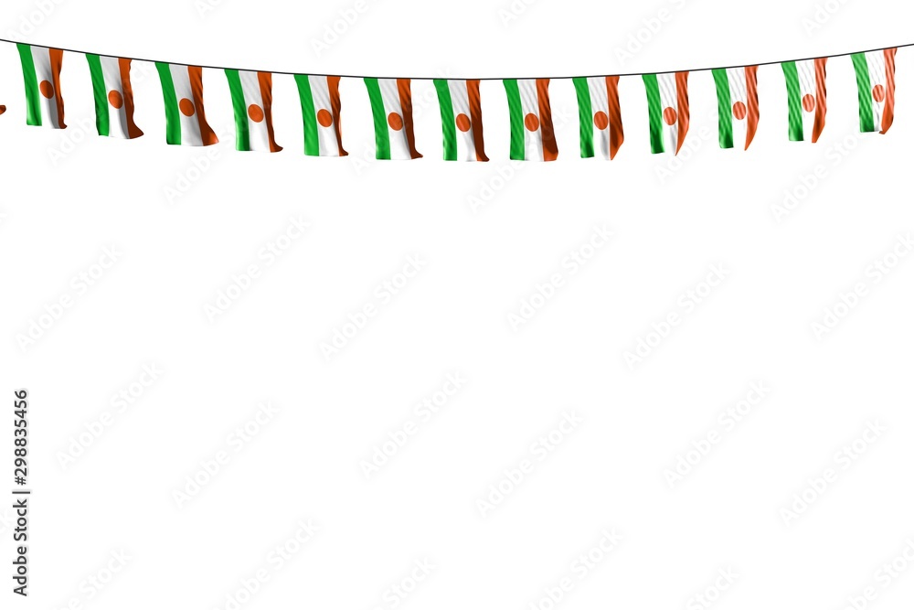 custom made wallpaper toronto digitalbeautiful any holiday flag 3d illustration. - many Niger flags or banners hanging on string isolated on white