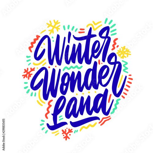 typography  season  text  vector  snow  calligraphy  winter  design  lettering  snowflake  wonderland  christmas  greeting  quote  decoration  card  illustration  font  background  winter wonderland  