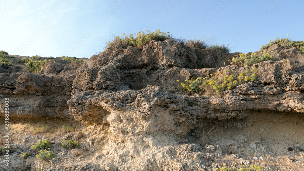 Rock formations on the Ionian Sea coast