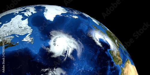Foto Extremely detailed and realistic high resolution 3d illustration of a Hurricane