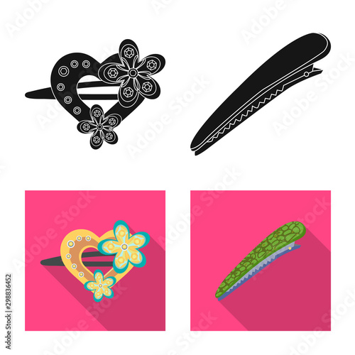 Isolated object of beauty and fashion icon. Set of beauty and female stock vector illustration.