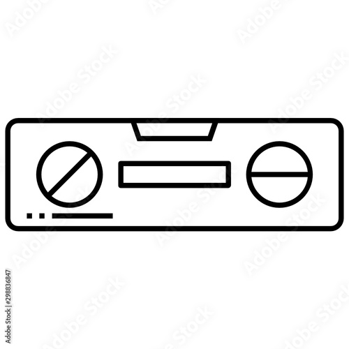 Spirit level masonary tool vector icon   Plumb design