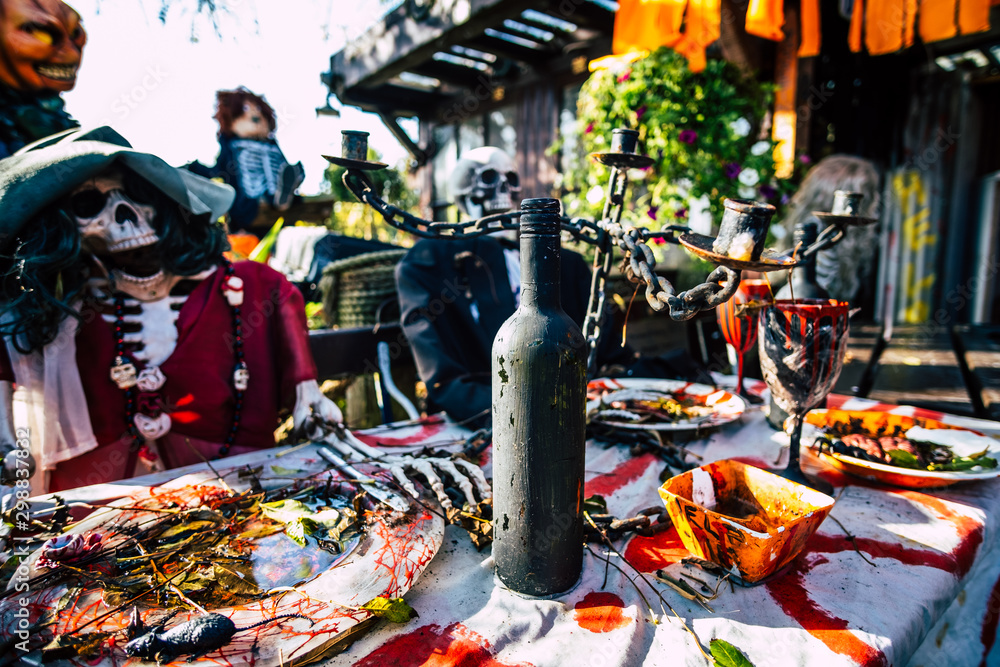 Naklejka premium Halloween decorations, expiation 