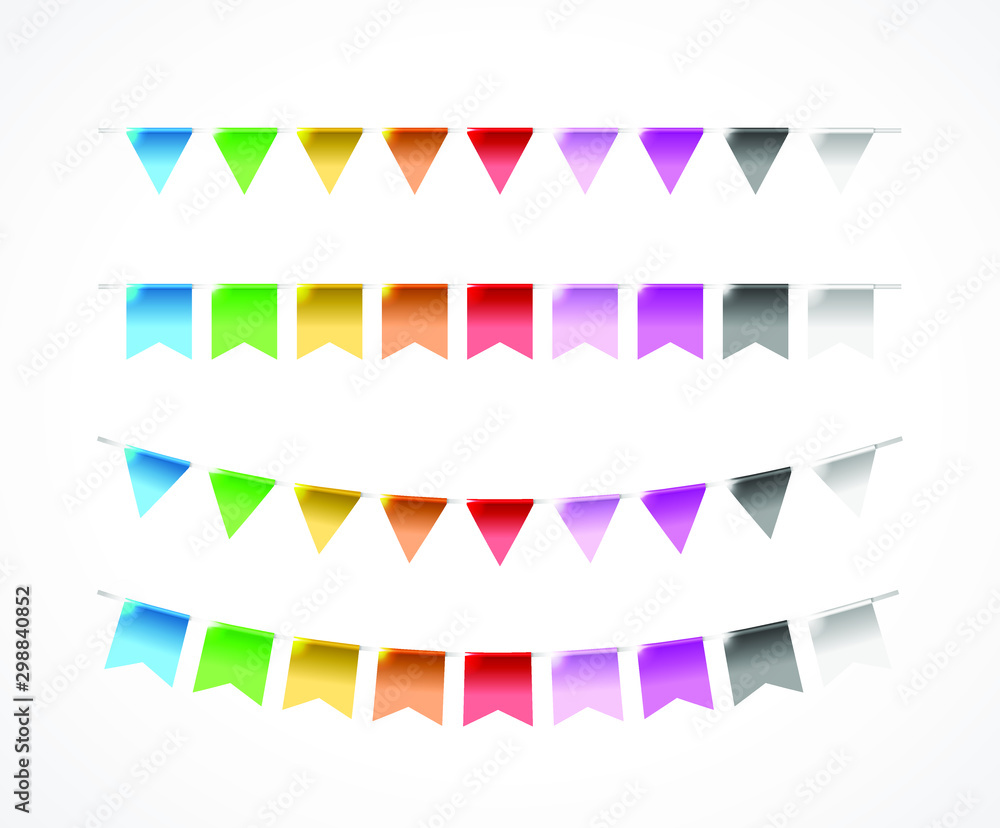 Set of Colorful Banners . Isolated Editable Elements