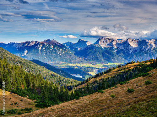 View to the alps from the top of mountain Wank in Garmisch-Partenkirchen © Wolfgang Zwanzger
