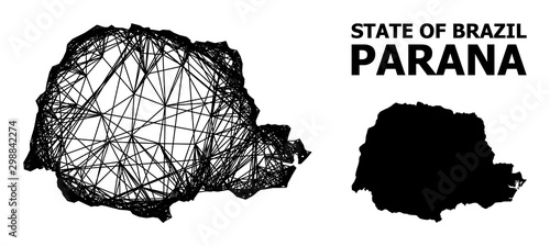 Tableau sur toile Carcass Map of Parana State