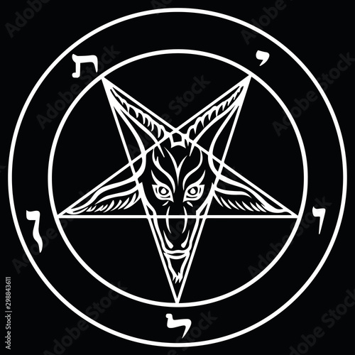 Sigil of Baphomet Pentagram White
